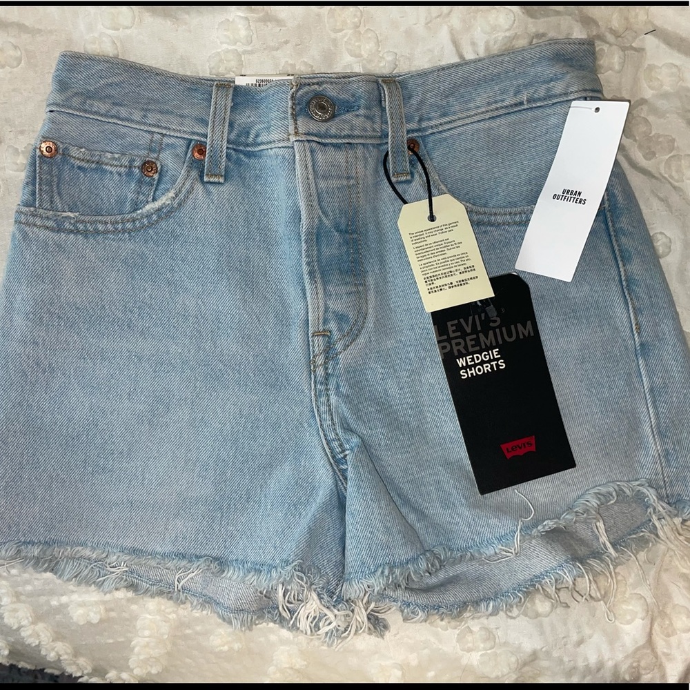 Levi's nwt wedgie high rise denim shorts from urban outfitters